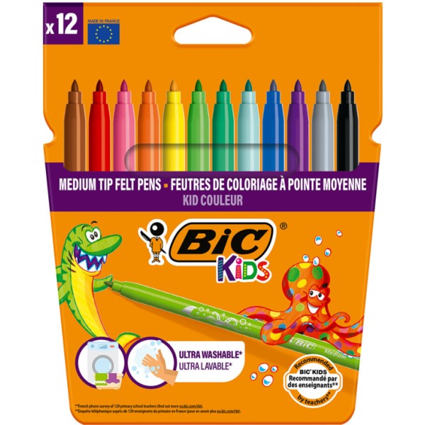 Rotuladores colorear kid couleur blister 12 uds